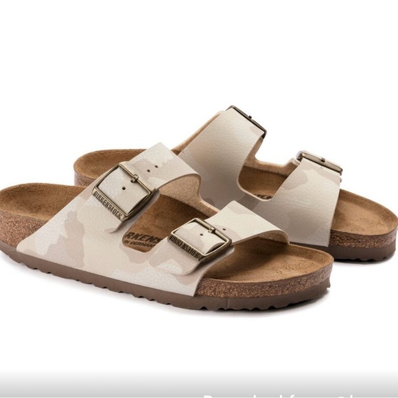 Birkenstock Women's Arizona Birko-Flor, Desert Soil Camo Sand, Sz 39 (US 8-8.5) - Picture 1 of 9